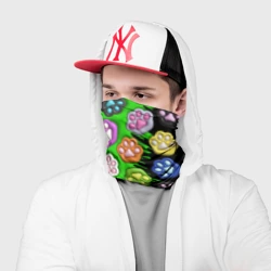 Бандана-труба 3D Паттерн лапка слайм - фото 2