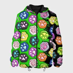 Мужская куртка 3D Паттерн лапка слайм