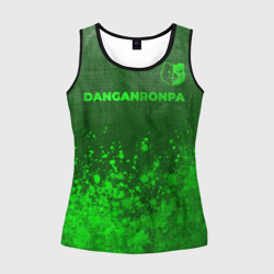 Женская майка 3D Danganronpa - green gradient посередине
