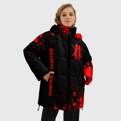 Женская зимняя куртка Oversize Hunter x Hunter - red gradient вертикально - фото 2