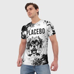 Мужская футболка 3D Placebo - рок пес - фото 2