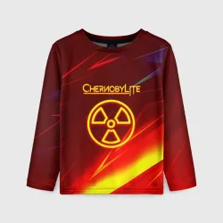 Детский лонгслив 3D Чернобыль лайт стрипсы
