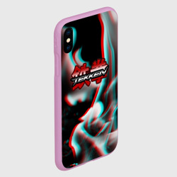 Чехол для iPhone XS Max матовый Tekken fire glitch - фото 2