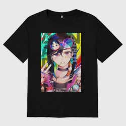 Мужская футболка хлопок Oversize Дандадан Момо Аясэ