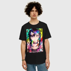 Мужская футболка хлопок Oversize Дандадан Момо Аясэ - фото 2