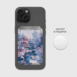 Картхолдер Magsafe магнитный Японская зима в сельской местности  - фото 2