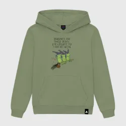 Женская толстовка хлопок Лягушки летят на метле 