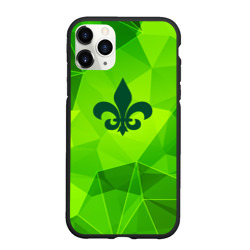 Чехол для iPhone 11 Pro Max матовый Saints Row green poly