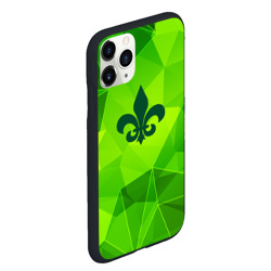 Чехол для iPhone 11 Pro Max матовый Saints Row green poly - фото 2