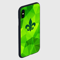 Чехол для iPhone XS Max матовый Saints Row green poly - фото 2