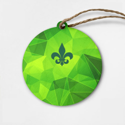 Деревянная игрушка круг Saints Row green poly