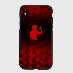 Чехол для iPhone XS Max матовый Cowboy Bebop red poly