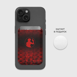 Картхолдер Magsafe магнитный Cowboy Bebop red poly - фото 2