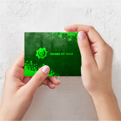 Поздравительная открытка Gears of War - green gradient по-горизонтали - фото 2