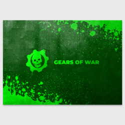 Поздравительная открытка Gears of War - green gradient по-горизонтали