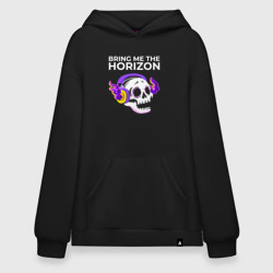 Худи SuperOversize хлопок Bring Me the Horizon - неоновый череп