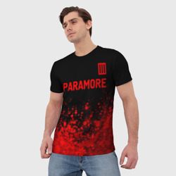 Мужская футболка 3D Paramore - red gradient посередине - фото 2
