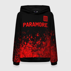 Женская толстовка 3D Paramore - red gradient посередине