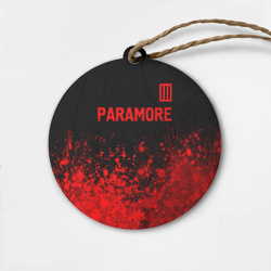 Деревянная игрушка круг Paramore - red gradient посередине