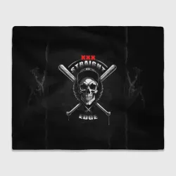 Плед 3D Straight edge череп с битами