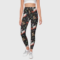 Леггинсы 3D Рик и Морти сани с оленем - Christmas  - фото 2