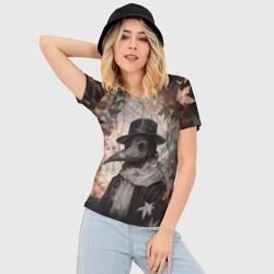 Женская футболка 3D Slim Блеклый чумной доктор  - фото 2