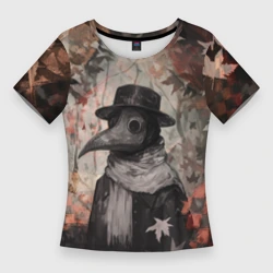 Женская футболка 3D Slim Блеклый чумной доктор 