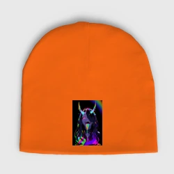 Женская шапка демисезонная Дьяволица - секси ахегао - аниме суккуб