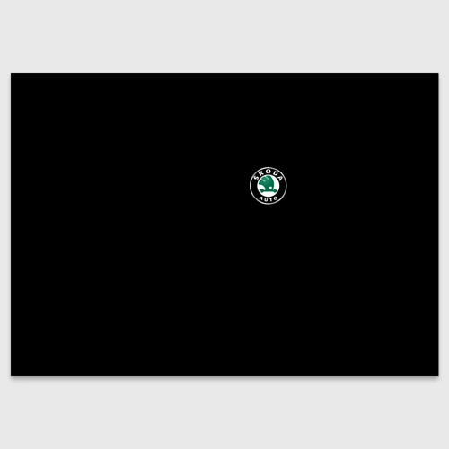 Поздравительная открытка Skoda logo auto
