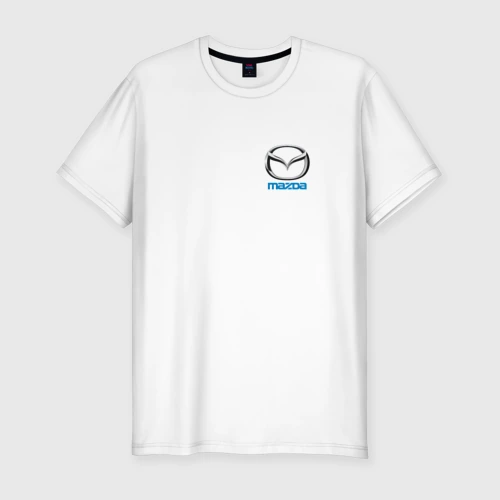 Мужская футболка хлопок Slim Mazda auto logo