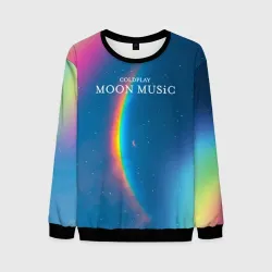 Мужской свитшот 3D Moon music Coldplay