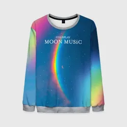 Мужской свитшот 3D Moon music Coldplay