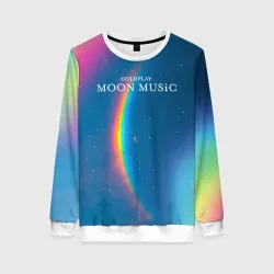 Женский свитшот 3D Moon music Coldplay