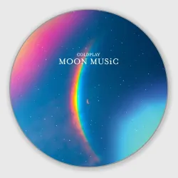 Круглый коврик для мышки Moon music Coldplay