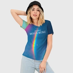 Женская футболка 3D Slim Moon music Coldplay - фото 2