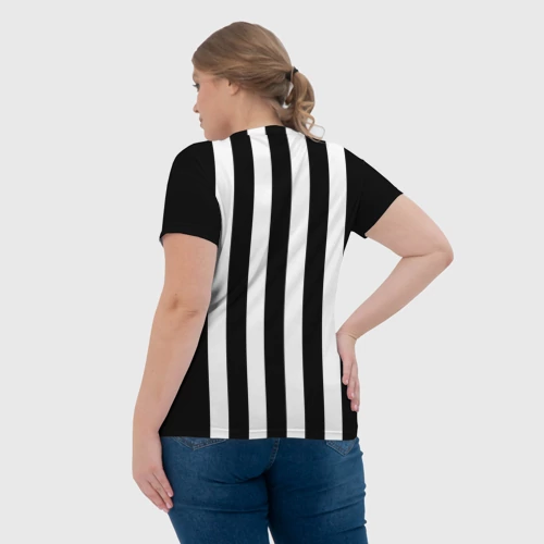 Женская футболка 3D с принтом Четыре пингвина, вид сзади #2