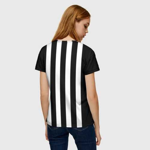 Женская футболка 3D с принтом Четыре пингвина, вид сзади #2