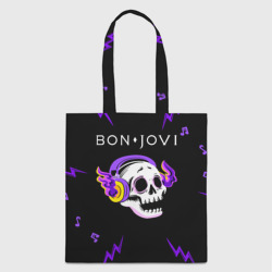 Шоппер 3D Bon Jovi неоновый череп