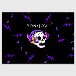 Поздравительная открытка Bon Jovi неоновый череп