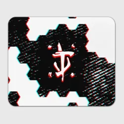 Прямоугольный коврик для мышки Doom hexagon glitch color