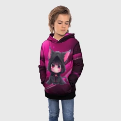 Детская толстовка 3D Куроми - милый котёнок в капюшоне - фото 2