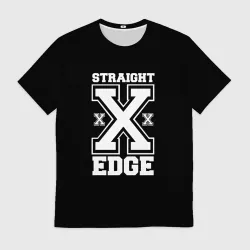 Мужская футболка 3D Straight edge SXE