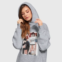 Платье-худи хлопок Дандадан Кэн Такакура Момо Аясэ - фото 2