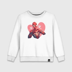 Детский свитшот хлопок Человек-паук в сердце