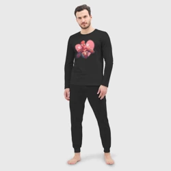 Мужская пижама с лонгсливом хлопок Человек-паук в сердце - фото 2