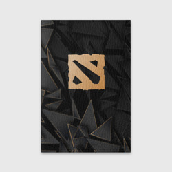 Обложка для паспорта матовая кожа Dota golden poly