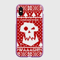 Чехол для iPhone XS Max матовый Вязаный warhammer waaagh