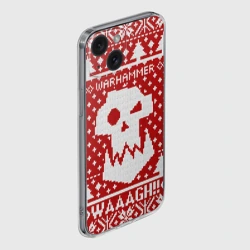 Чехол для iPhone 15 силиконовый с защитой камеры Вязаный warhammer waaagh - фото 2