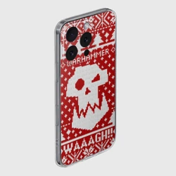 Чехол для iPhone 16 Pro Max силиконовый с защитой камеры Вязаный warhammer waaagh - фото 2