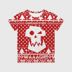 Детская футболка 3D Вязаный warhammer waaagh